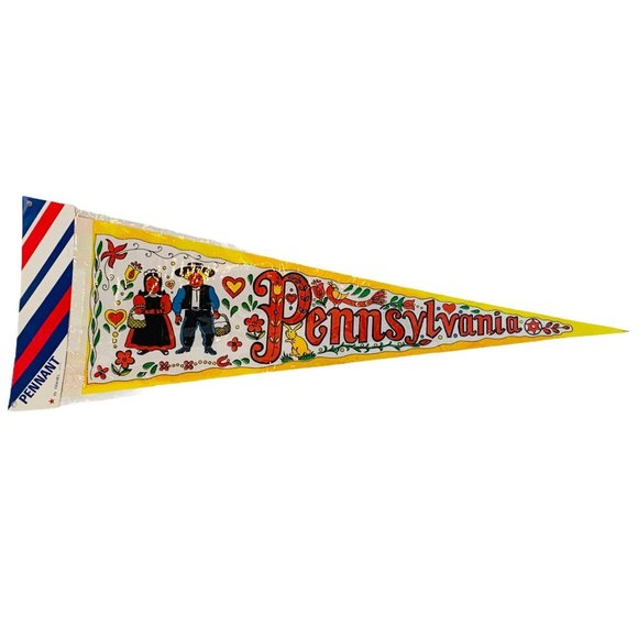 Vintage 1960s Pennsylvania Deadstock Felt Pennant